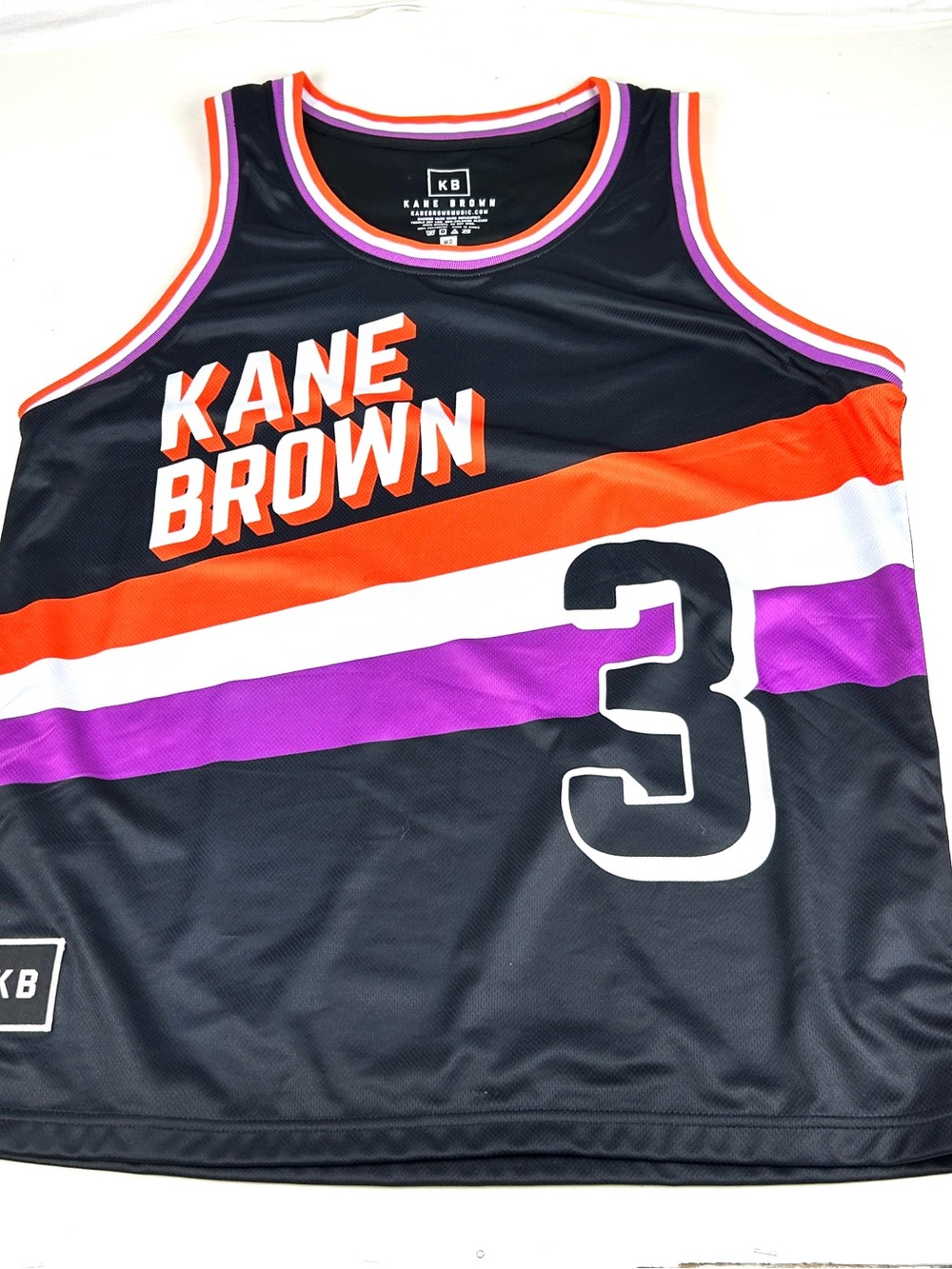 Kane Brown Country Music #3 Black Limited Ed. Basketball Tank Jersey Size MD